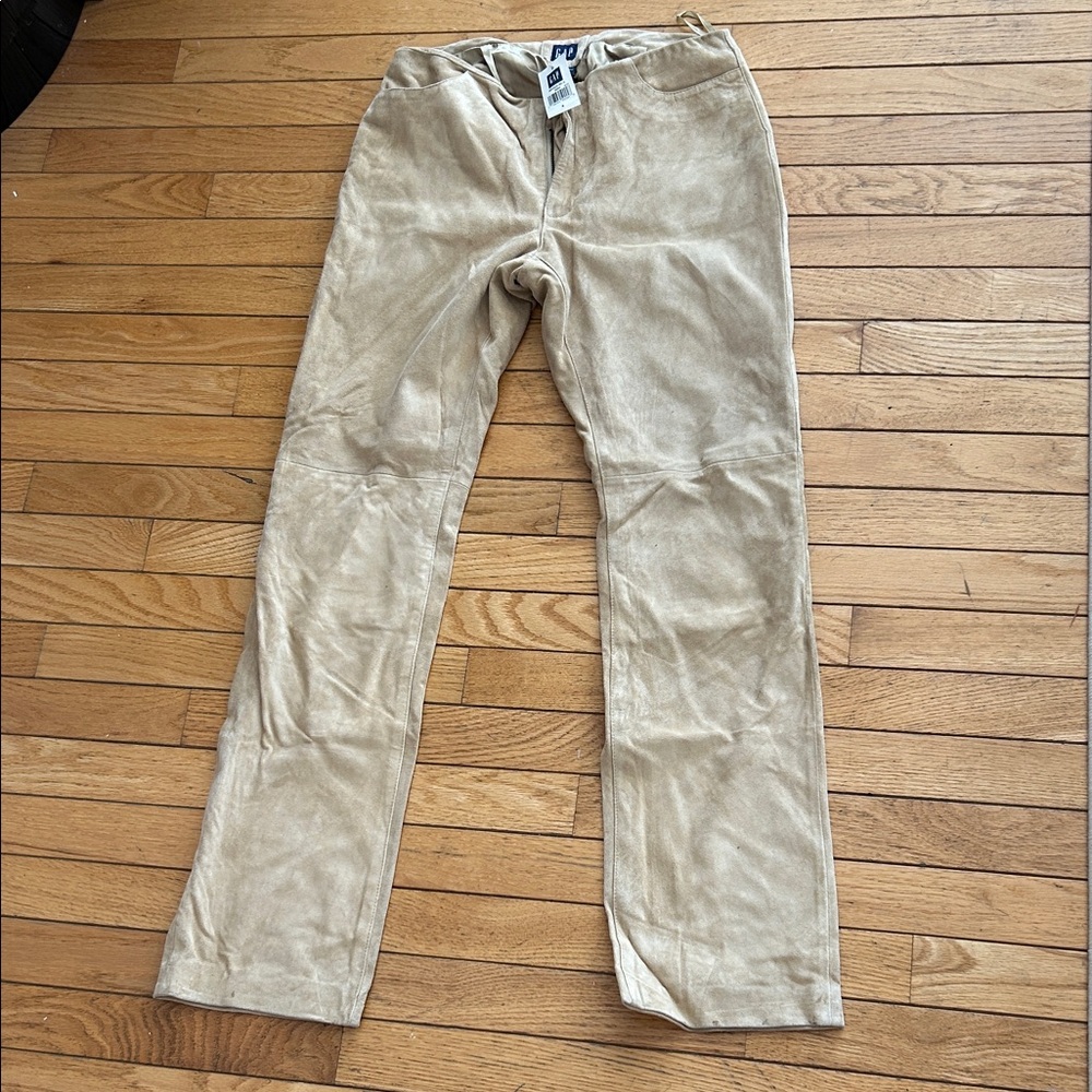 GAP Women's genuine suede Pants in Tan